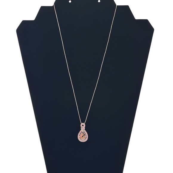 Sterling Silver & Rose Gold Infinity Mother and Child Pendant - Picture 2 of 4